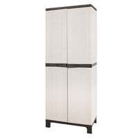 Gardeon Outdoor Storage Cabinet Box 173cm Lockable Cupboard Sheds Adjustable Rattan Beige Home & Garden Kings Warehouse