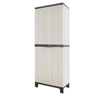 Gardeon Outdoor Storage Cabinet Box 173cm Lockable Cupboard Sheds Garage Adjustable Beige Home & Garden Kings Warehouse