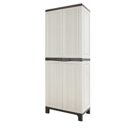 Gardeon Outdoor Storage Cabinet Box 173cm Lockable Cupboard Sheds Garage Adjustable Beige Home & Garden Kings Warehouse
