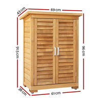 Gardeon Portable Wooden Garden Storage Cabinet Furniture Kings Warehouse