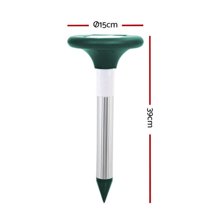 Gardeon Snake Repeller Set of 12 Solar LED Pulse Plus Ultrasonic Pest Rodent Repellent Home & Garden Kings Warehouse