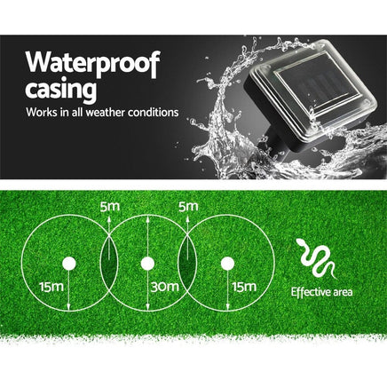 Gardeon Solar Snake Repeller 8X Multi Pulse Ultrasonic Powered Pest Repellent Pet Care Kings Warehouse