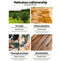 Gardeon Wooden Wagon Wheel Bench - Brown Summer Sale Kings Warehouse