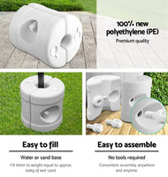 Gazebo Pop Up 3x3m w/Base Podx4 Marquee Folding Outdoor Wedding Camping Tent Shade Canopy White Home & Garden Kings Warehouse