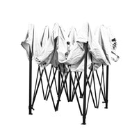 Gazebo Pop Up 3x3m w/Base Podx4 Marquee Folding Outdoor Wedding Camping Tent Shade Canopy White Home & Garden Kings Warehouse