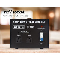 Giantz 1000 Watt Step Down Transformer Tools Kings Warehouse