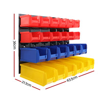Giantz 24 Storage Bin Rack Wall Mounted Tools Kings Warehouse