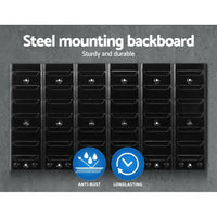 Giantz 24 Storage Bin Rack Wall Mounted Tools Kings Warehouse
