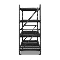 Giantz 2Mx2M Garage Shelving Warehouse Rack Pallet Racking Storage Shelve Black Tools Kings Warehouse