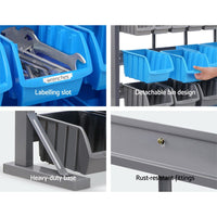Giantz 47 Storage Bin Rack Free Stand Steel Stand Tools Kings Warehouse