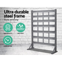 Giantz 47 Storage Bin Rack Free Stand Steel Stand Tools Kings Warehouse