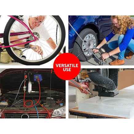 Giantz Air Hose Reel 10m Retractable Rewind Swivel Wall Mount Compressor Garage Summer Outdoor Living Kings Warehouse