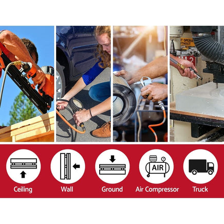 Giantz Air Hose Reel 20m Retractable Rewind Swivel Wall Mount Compressor Garage Tools Kings Warehouse