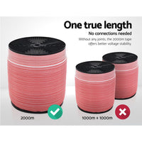 Giantz Electric Fence Poly Tape 2000M Commercial Kings Warehouse