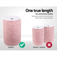 Giantz Electric Fence Poly Wire 2000M Pet Care Kings Warehouse