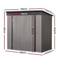 Giantz Garden Shed Sheds Outdoor Storage 1.95x1.31M Steel Workshop House Tool Kings Warehouse