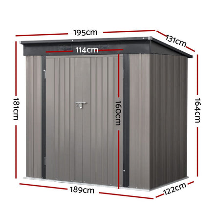 Giantz Garden Shed Sheds Outdoor Storage 1.95x1.31M Steel Workshop House Tool Kings Warehouse
