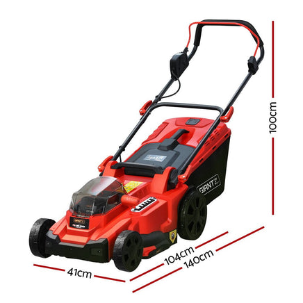 Giantz Lawn Mower 37cm Cutting Width Cordless 40V Electric Lawnmower Tools Kings Warehouse