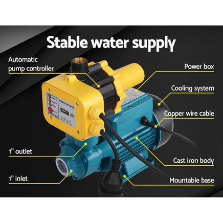 Giantz Peripheral Pump Auto Controller Clean Water Garden Farm Rain Irrigation Tools Kings Warehouse