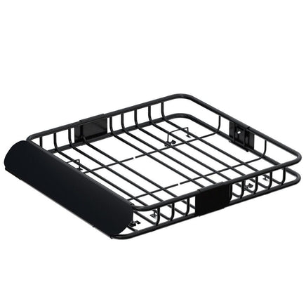 Giantz Universal Car Roof Rack Basket Luggage Vehicle Cargo Carrier 111cm Black Auto Accessories Kings Warehouse