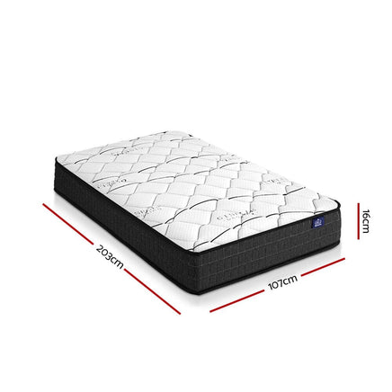 Giselle Bedding 16cm Mattress Medium Firm King Single Furniture Kings Warehouse