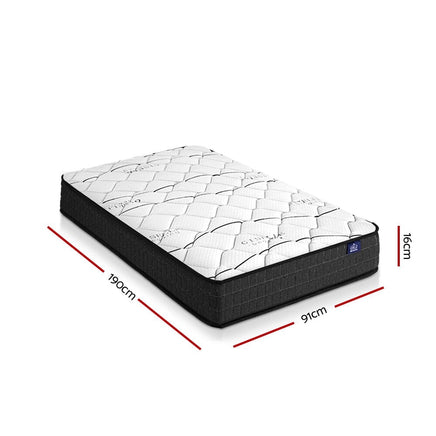 Giselle Bedding 16cm Mattress Medium Firm Single Furniture Kings Warehouse