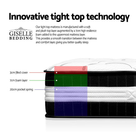 Giselle Bedding 30cm Mattress Medium Firm King Furniture Kings Warehouse