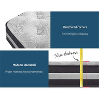 Giselle Bedding 30cm Mattress Pocket Spring Double Furniture Kings Warehouse