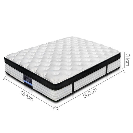 Giselle Bedding 31cm Mattress Euro Top Queen Furniture Kings Warehouse