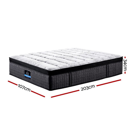 Giselle Bedding 34cm Mattress 9 Zone Latex Foam King Single Furniture Kings Warehouse
