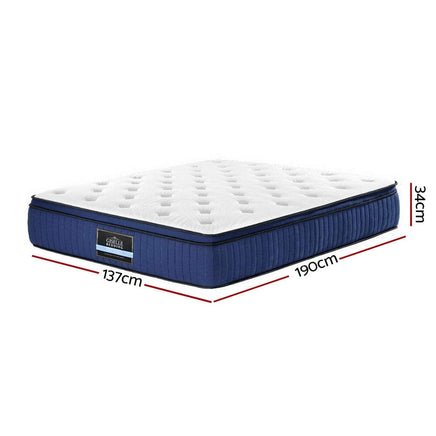 Giselle Bedding 34cm Mattress Cool Gel Memory Foam 7 Zone Double Furniture Kings Warehouse