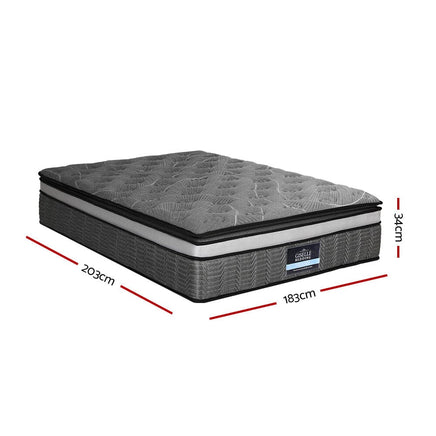 Giselle Bedding 34cm Mattress Double Layer Pocket Spring King Furniture Kings Warehouse