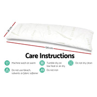 Giselle Bedding Body Support Pillow Bamboo Cover Home & Garden Kings Warehouse