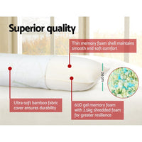 Giselle Bedding Body Support Pillow Bamboo Cover Home & Garden Kings Warehouse