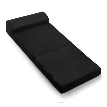 Giselle Bedding Foldable Mattress Folding Foam Bed Mat Black Furniture Kings Warehouse