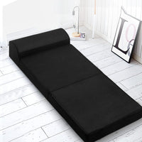 Giselle Bedding Foldable Mattress Folding Foam Bed Mat Black Furniture Kings Warehouse
