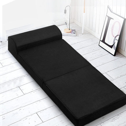 Giselle Bedding Foldable Mattress Folding Foam Bed Mat Black Furniture Kings Warehouse
