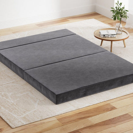Giselle Bedding Foldable Mattress Folding Foam Bed Mat Double Grey Furniture Kings Warehouse