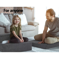 Giselle Bedding Foldable Mattress Folding Foam Bed Mat Single Grey Furniture Kings Warehouse