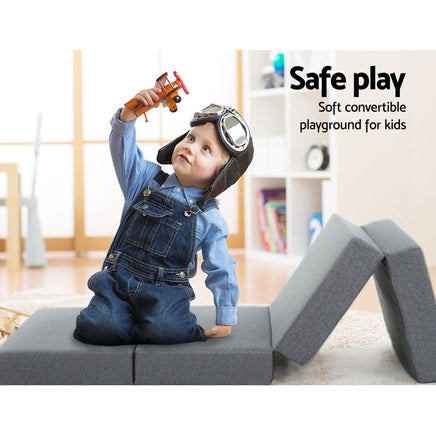 Giselle Bedding Foldable Mattress Folding Foam Single Grey Furniture Kings Warehouse