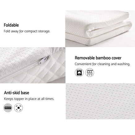 Giselle Bedding Memory Foam Mattress Topper 8cm Double Furniture Kings Warehouse