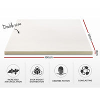 Giselle Bedding Memory Foam Mattress Topper 8cm Double Furniture Kings Warehouse