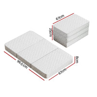 Giselle Foldable Mattress Portacot Foam Mattresses Travel Cot Baby Bamboo Cover Kings Warehouse