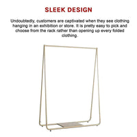 Gold Clothing Retail Shop Commercial Garment Display Rack Commercial Kings Warehouse