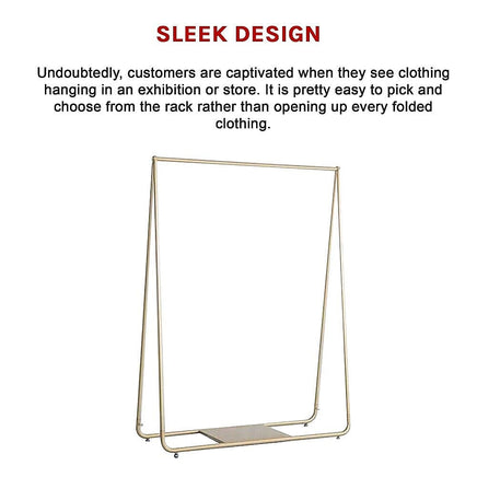 Gold Clothing Retail Shop Commercial Garment Display Rack Commercial Kings Warehouse