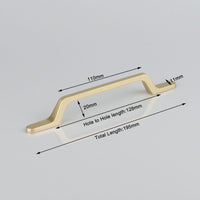 Gold Zinc Kitchen Cabinet Handles Drawer Bar Handle Pull 128mm Kings Warehouse 