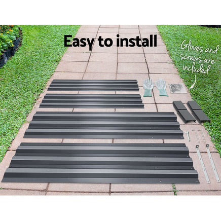 Green Fingers Garden Bed 180x90cm Planter Box Raised Container Galvanised Steel Home & Garden Kings Warehouse