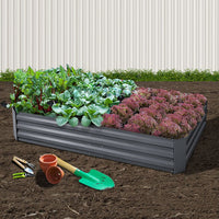 Green Fingers Garden Bed 180x90cm Planter Box Raised Container Galvanised Steel Home & Garden Kings Warehouse