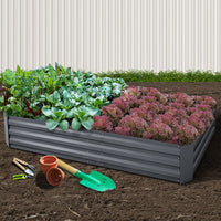 Green Fingers Garden Bed 210x90cm Planter Box Raised Container Galvanised Steel Home & Garden Kings Warehouse