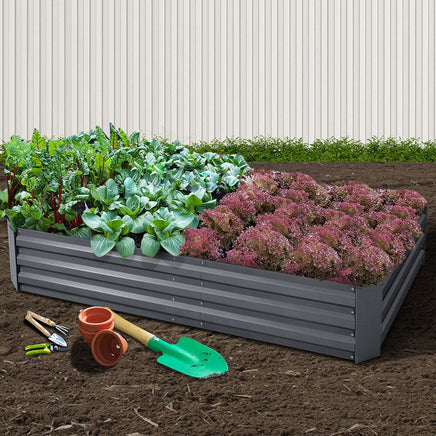 Green Fingers Garden Bed 210x90cm Planter Box Raised Container Galvanised Steel Home & Garden Kings Warehouse